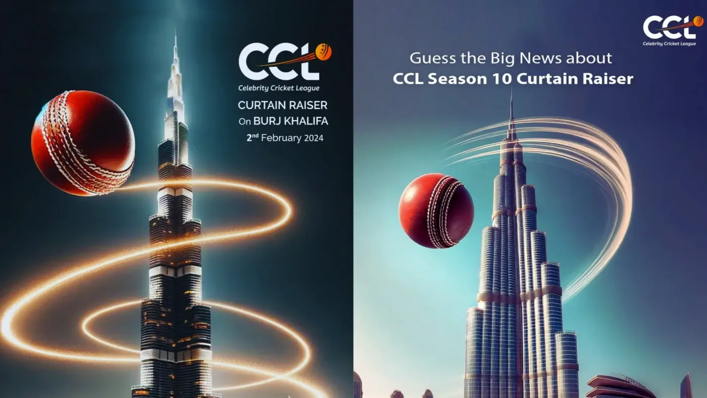 CCL Season 10 Curtain Raiser on Burj Khalifa