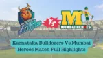 Karnataka Bulldozers Vs Mumbai Heroes Match Full Highlights