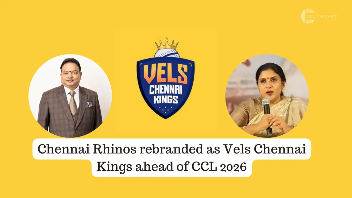 Chennai Rhinos rebranded as Vels Chennai Kings ahead of CCL 2026