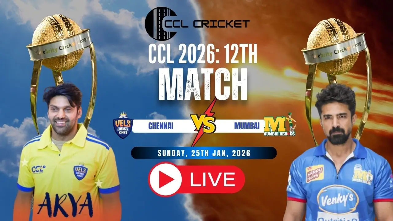 Chennai Kings Vs Mumbai Heroes Live Match 12