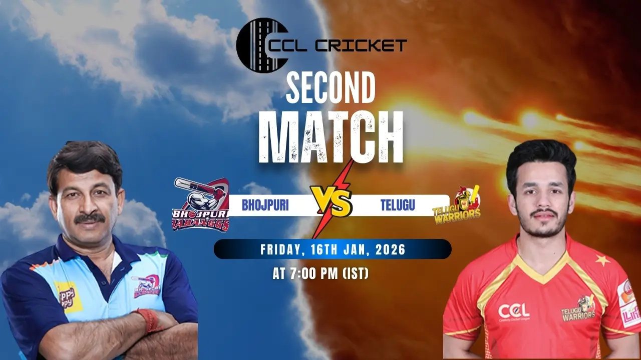 Telugu Warriors Vs Bhojpuri Dabanggs CCL 2026 2nd Match